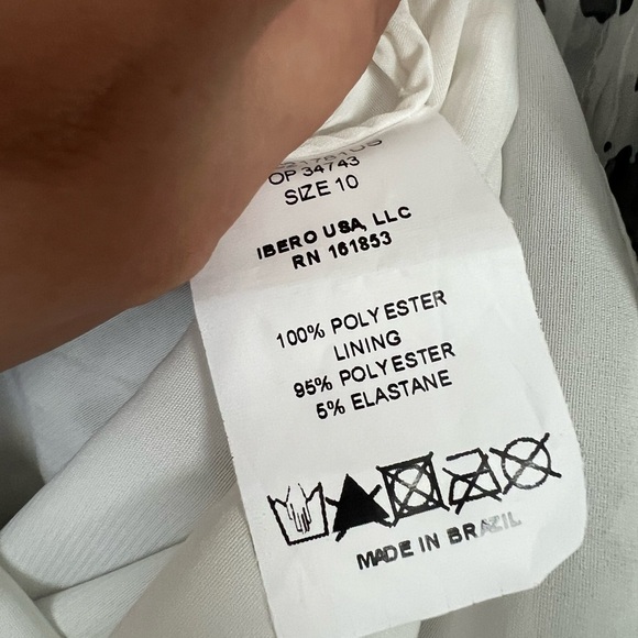 NWT PATBO x Alessandra Ambrósio Wide Leg Black White Jumpsuit Sz 10 - Picture 5 of 5